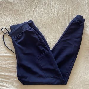 Mandala Scrubs High-Waisted Joggers, Tall, Small, Navy